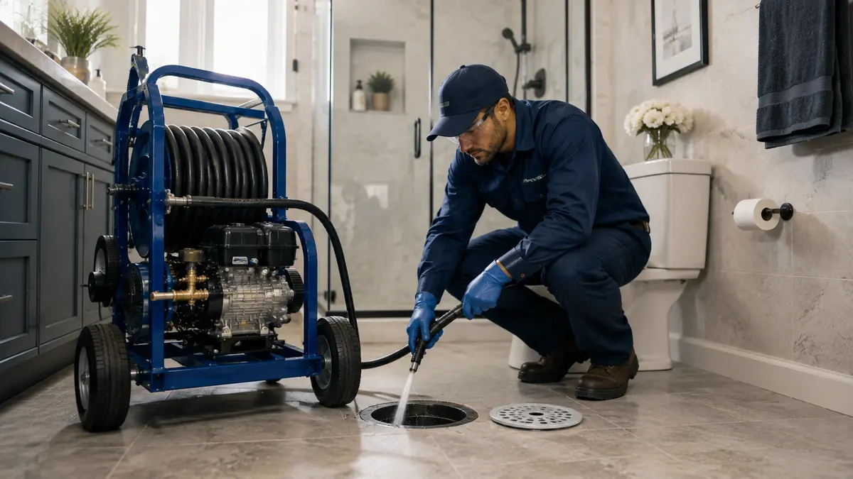 Bathroom Drain Hydro Jetting in San Mateo