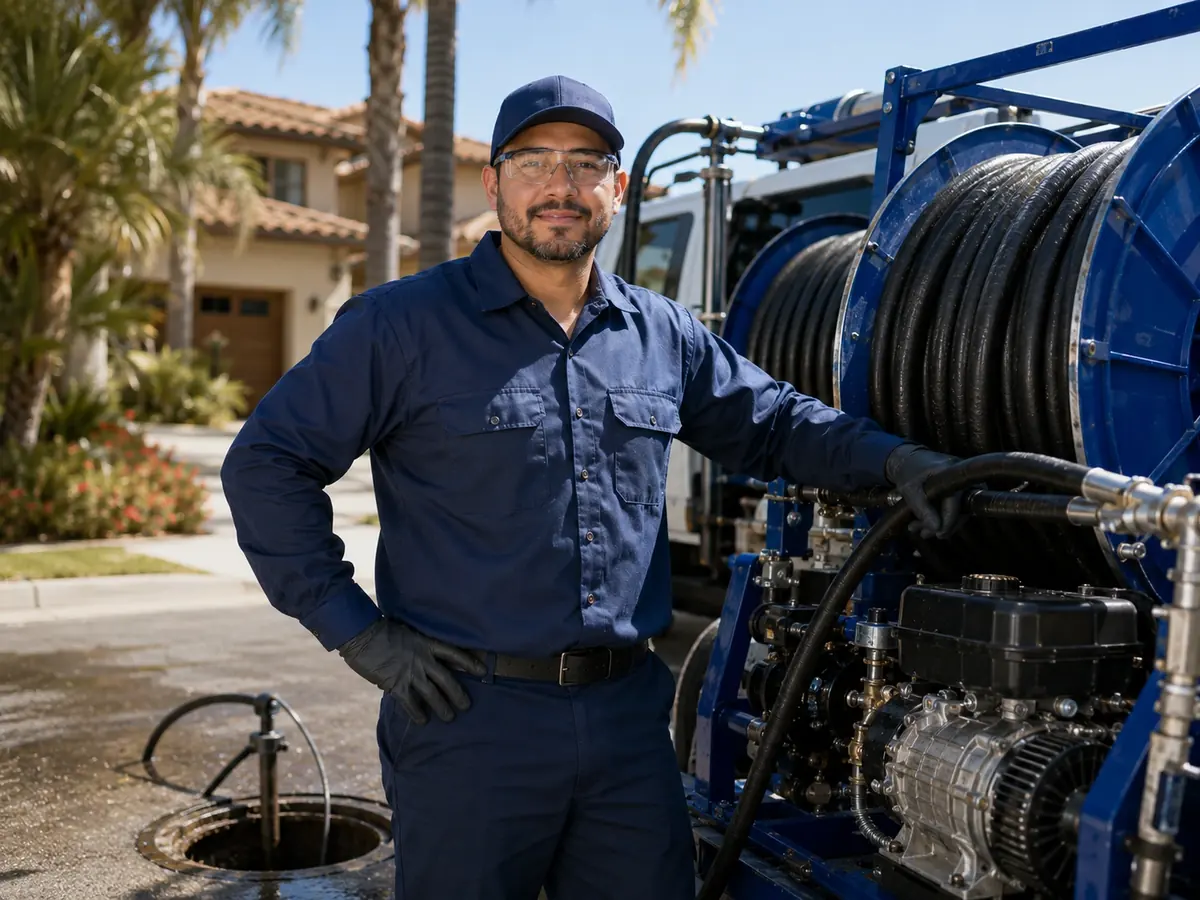 Hydro jet sewer cleaning in San Mateo