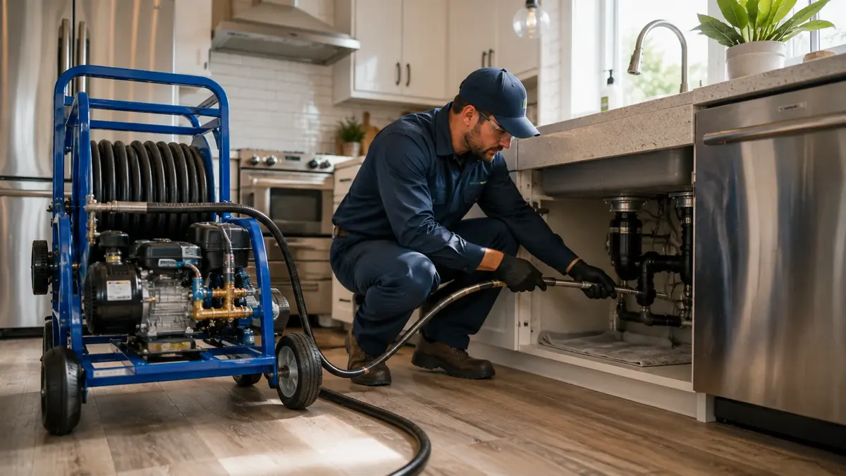 Kitchen Drain Hydro Jetting in San Mateo