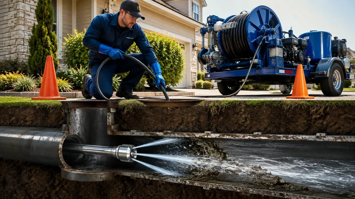 Main Sewer Line Hydro Jet Cleaning in San Mateo