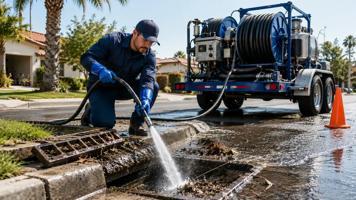 Storm Drain Hydro Jet Cleaning in San Mateo